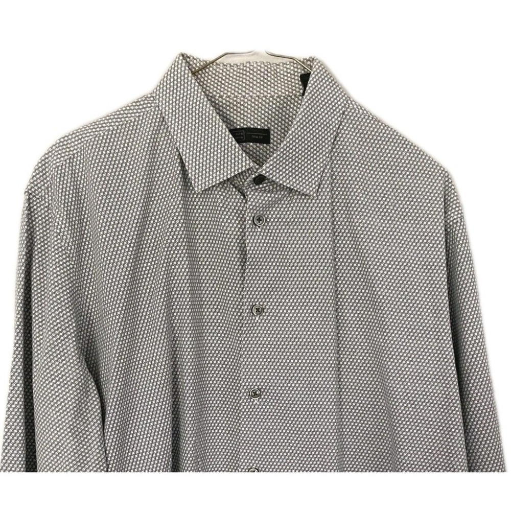 14th & Union Shirt Mens XL Geometric Trim Fit Long Sleeve Button Up Stretch